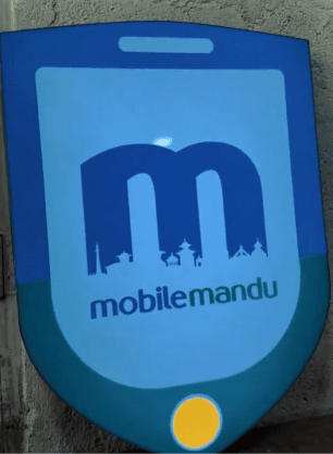 3D storefront signage for MobileMandu — Glow N Sign Nepal